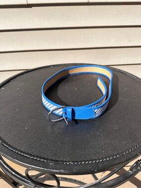 Talbots Blue and White Striped Women’s Belt- Size M EUC